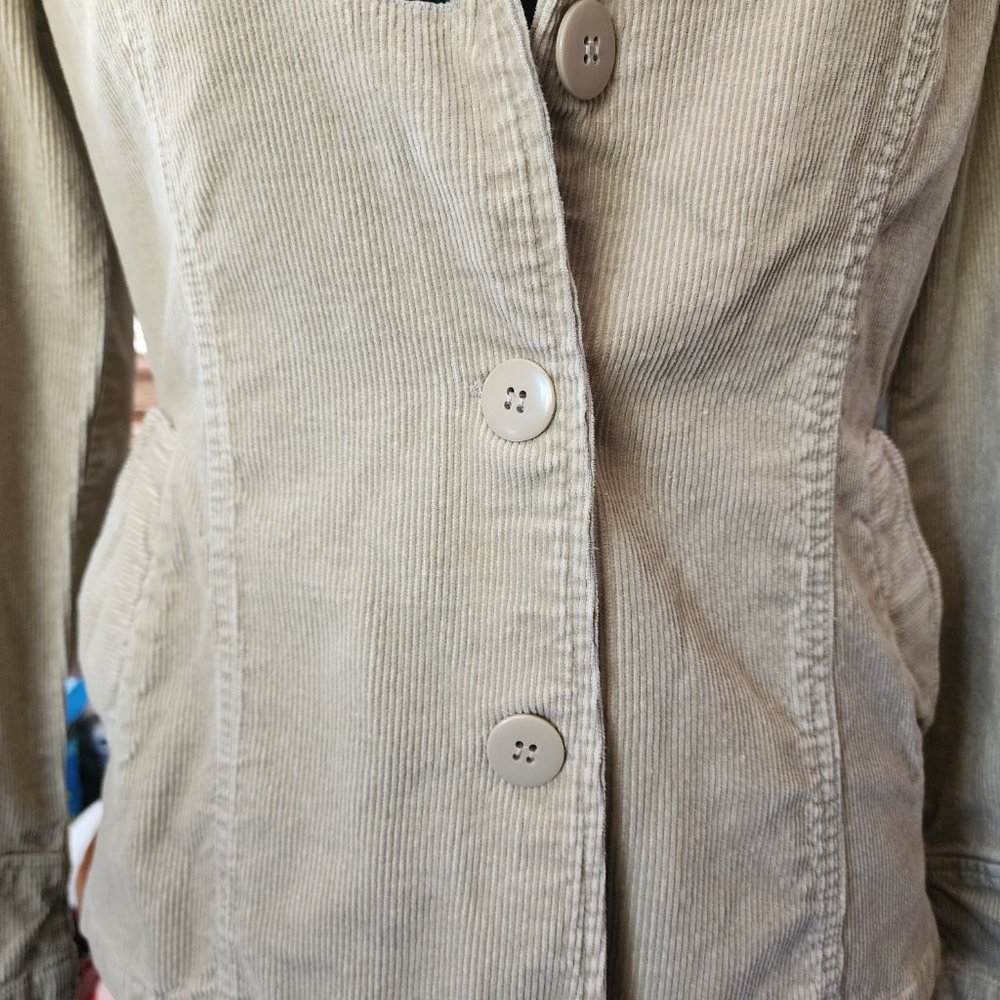 Outer Edge Small Beige Corduroy 3 Button Flare Wr… - image 6